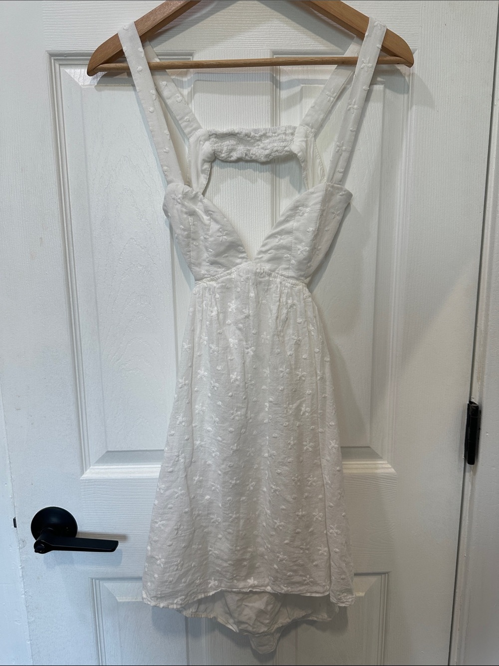 Princess Polly White Mini Dress with Embroidered Overlay